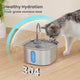 Stainless Steel Pet Water Fountain 3.2L | Hygienic Cat Fountain USA