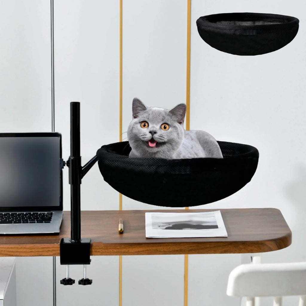 Modern Desk Mount Cat Bed 360 Rotating Indoor Perch