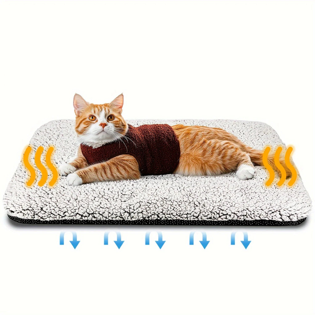 Self-Heating Pet Blanket Pad – Washable Thermal Cat Mat