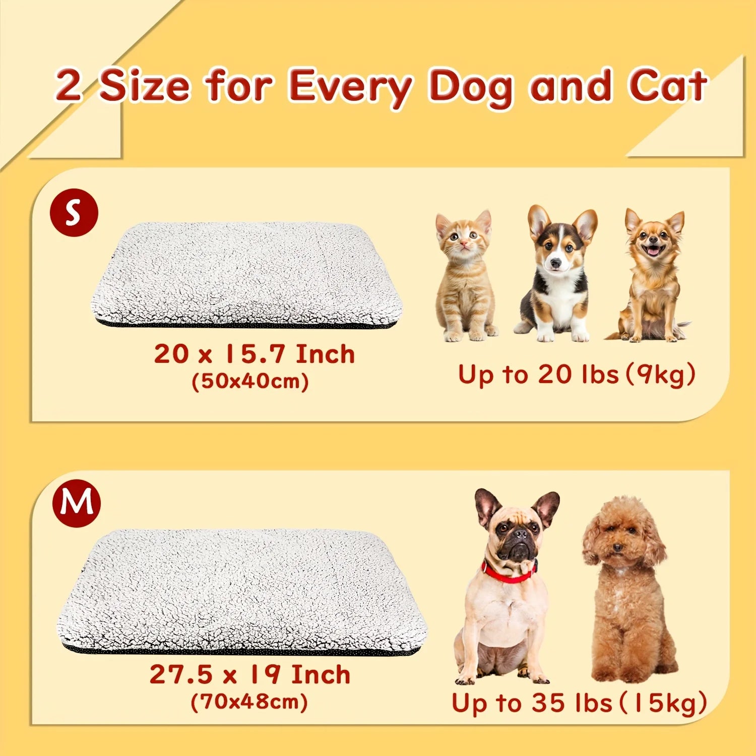 Self-Heating Pet Blanket Pad – Washable Thermal Cat Mat