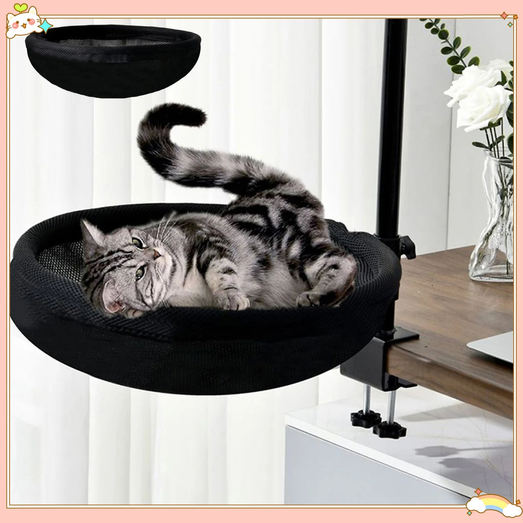 Modern Desk Mount Cat Bed 360 Rotating Indoor Perch