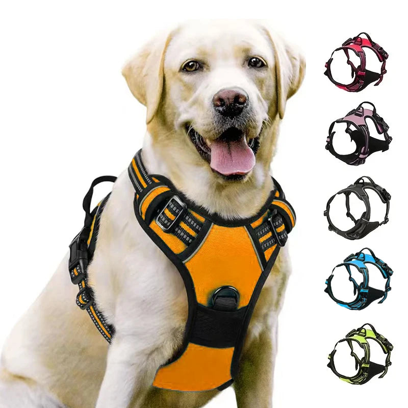 Dog Harness Leash Set Heart Print Cute Adjustable No Pull Vest Small Medium Puppy