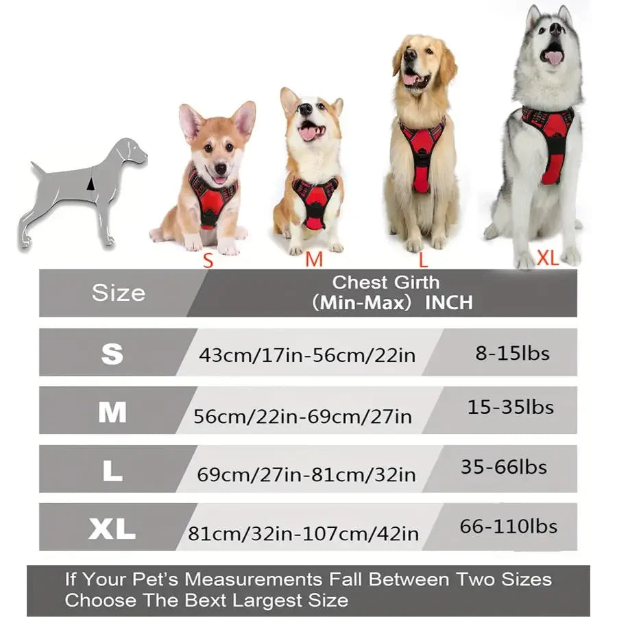 Dog Harness Leash Set Heart Print Cute Adjustable No Pull Vest Small Medium Puppy