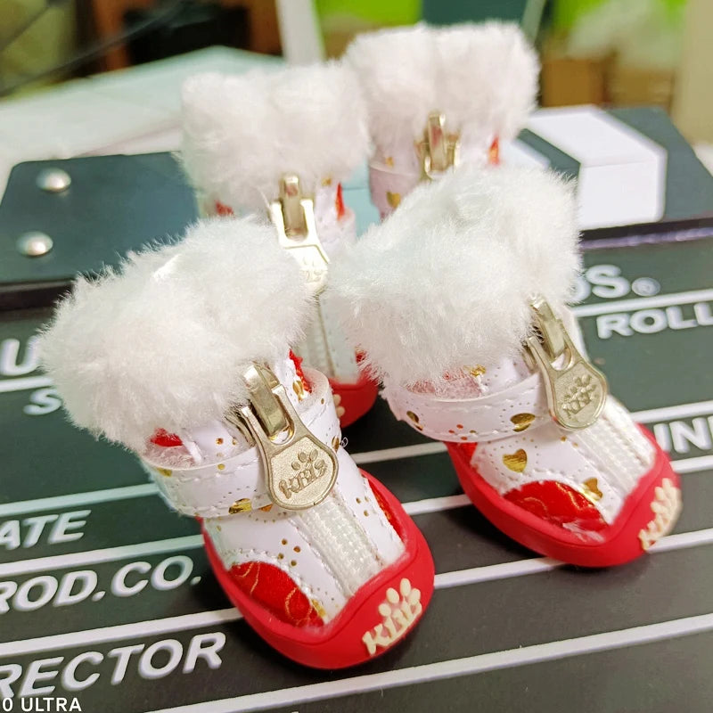 Anti-Skid Snow Boots for Dogs Cats Small Pets 4pcs Set