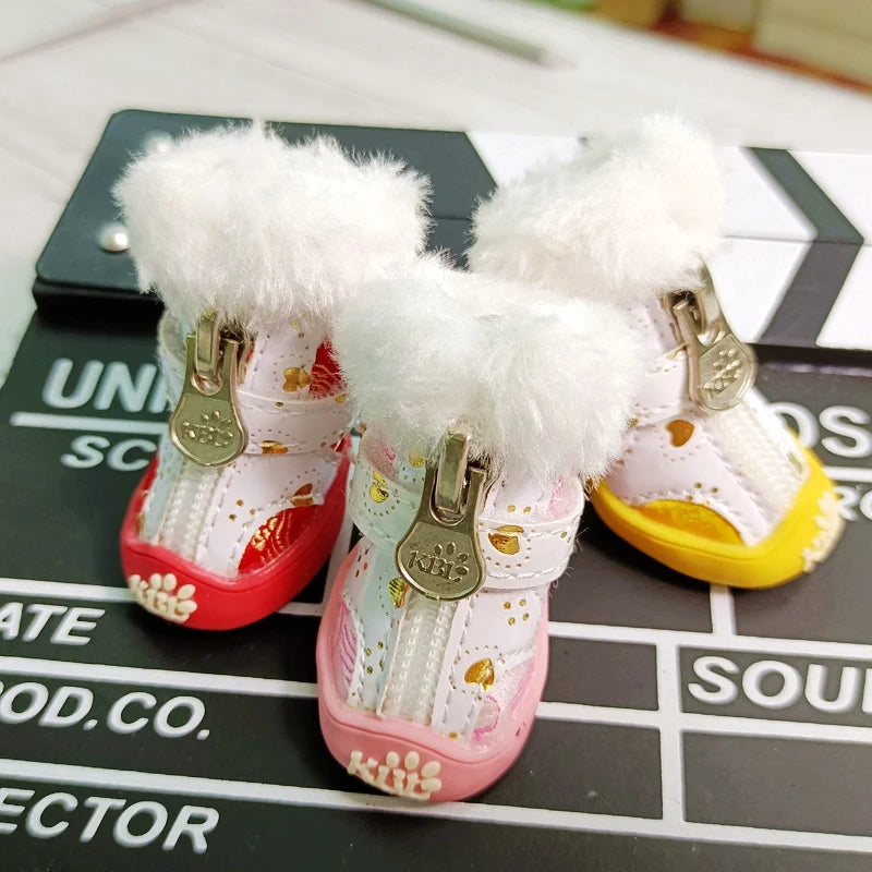 Anti-Skid Snow Boots for Dogs Cats Small Pets 4pcs Set