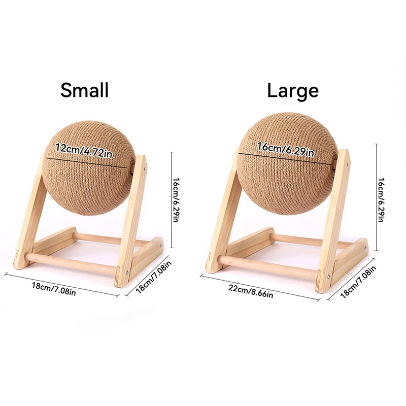 Sisal Rope Cat Scratching Ball Toy - Claw Grinding for Cats and Kittens