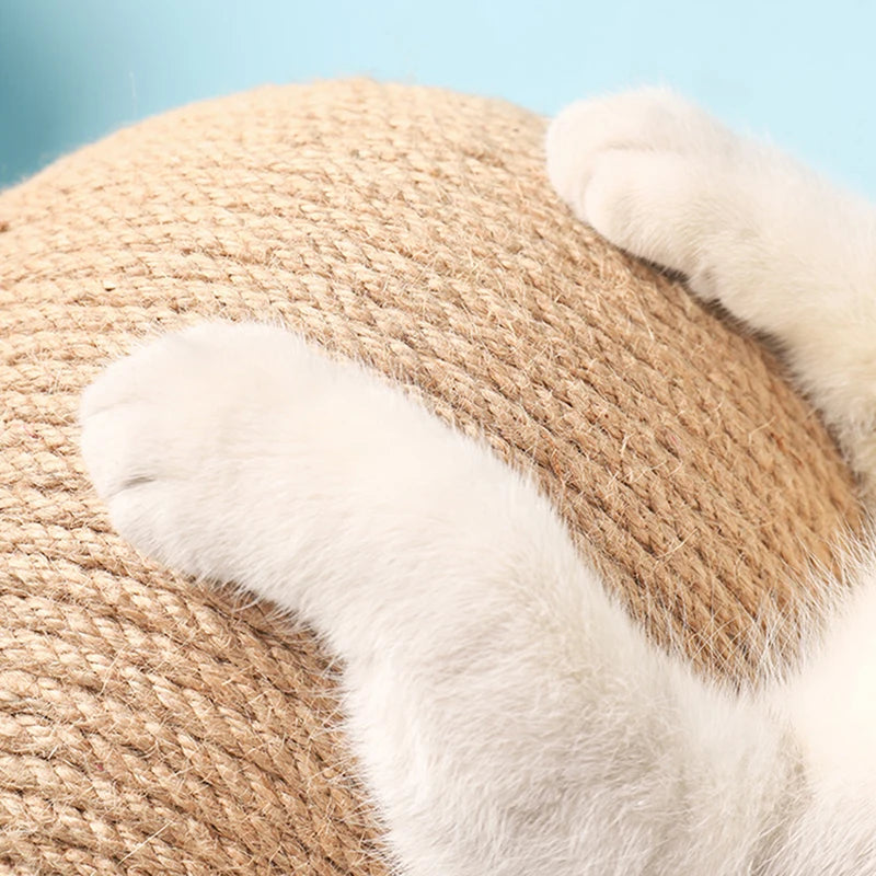Sisal Rope Cat Scratching Ball Toy - Claw Grinding for Cats and Kittens