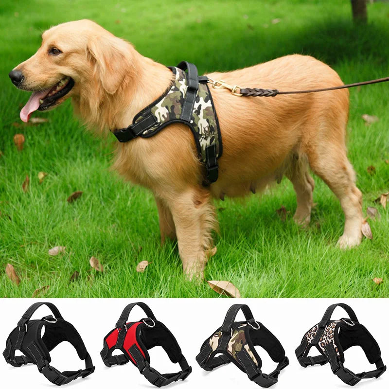 Padded Reflective Nylon Dog Harness All Sizes Husky | PawJoyKwT