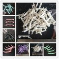 Pet hair clip set, white hairpins with prong clips