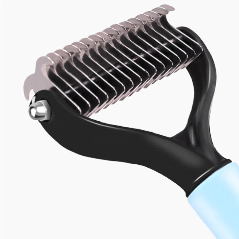Double-Sided Dog Brush Hair Removal Detangling Comb Grooming Tool