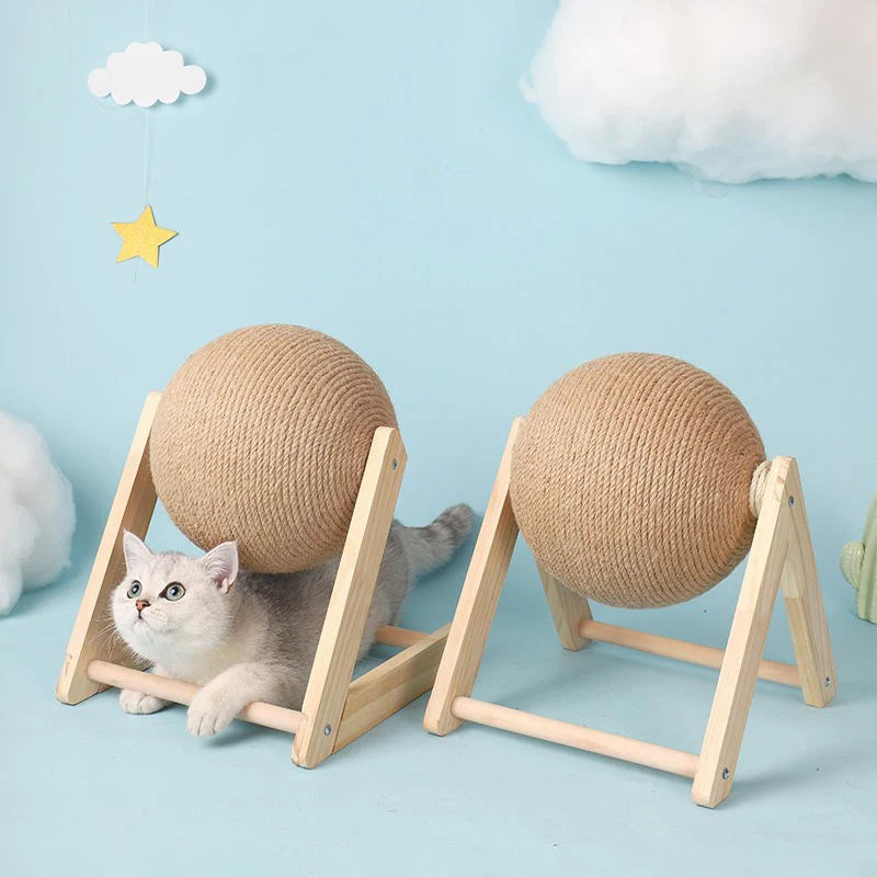 Sisal Rope Cat Scratching Ball Toy - Claw Grinding for Cats and Kittens