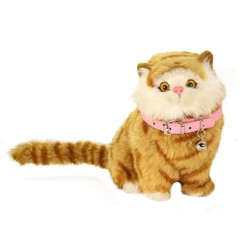 Cute Faux Leather Cat Collar Adjustable Bell Dogs Pets