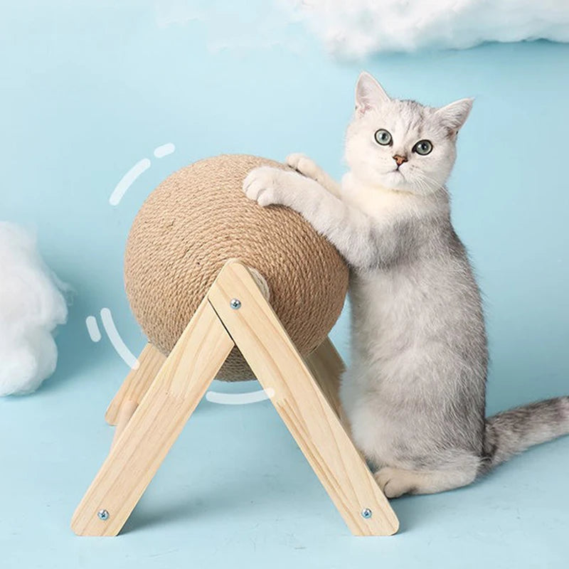 Sisal Rope Cat Scratching Ball Toy - Claw Grinding for Cats and Kittens