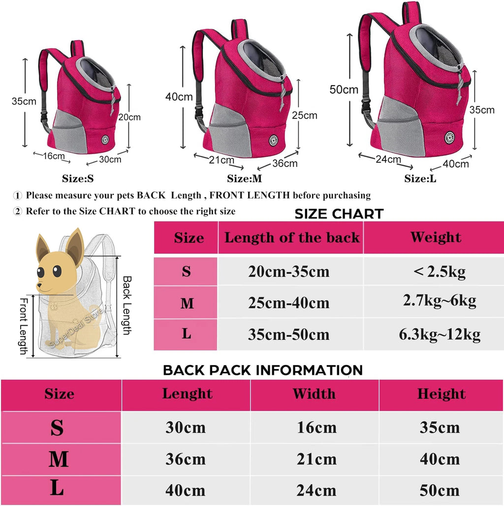 Double Shoulder Outdoor Pet Carrier Backpack Travel Set