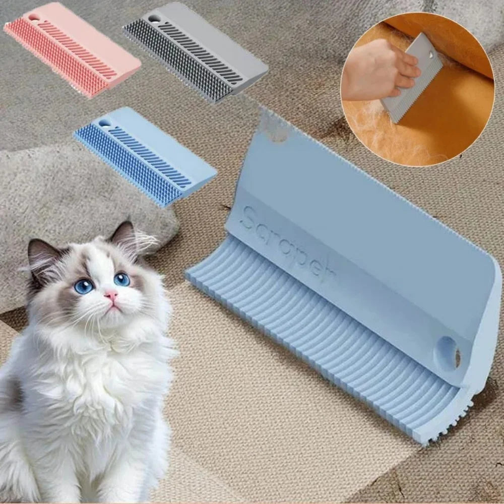 Pet Hair Removal Brush Cat Fur Scraper Adhesive Cleaning Tool