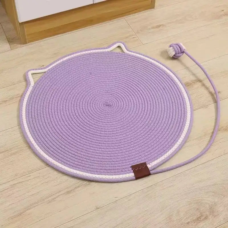 Cotton Rope Cat Scratcher Mat Self Play Ball Sleeping Pad