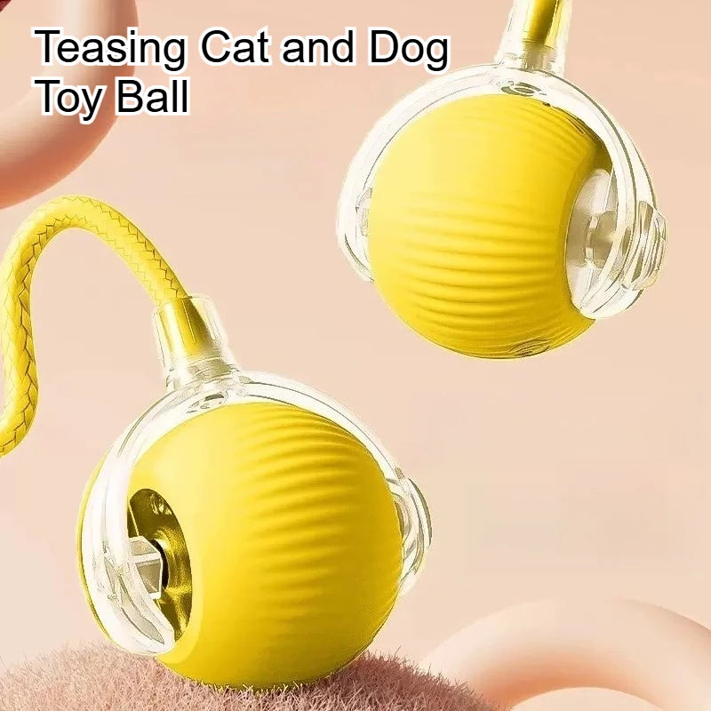 Teaser Rope Jumping Ball Self-Entertainment Toy for Pets