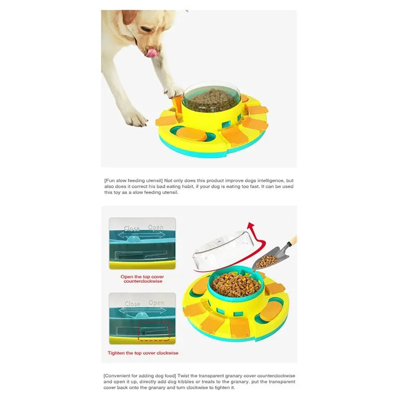 Slow Feeder Dry Food Treat Dispenser Enrichment Toy for Dogs