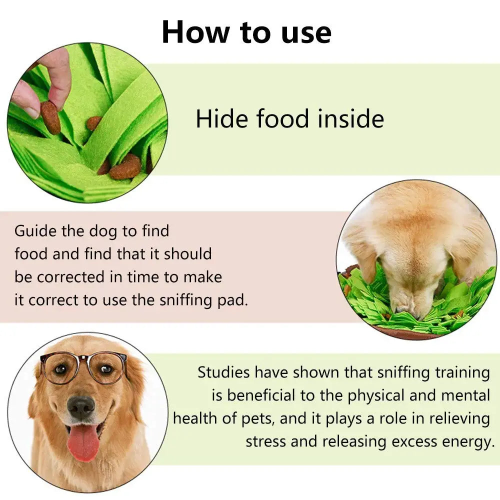 Pet Snuffle Mat for Dogs & Cats — Interactive Foraging Bowl