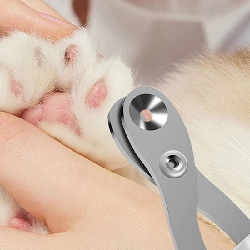 Circular Hole Cat Nail Scissors Professional Pet Dog Claw Trimmer