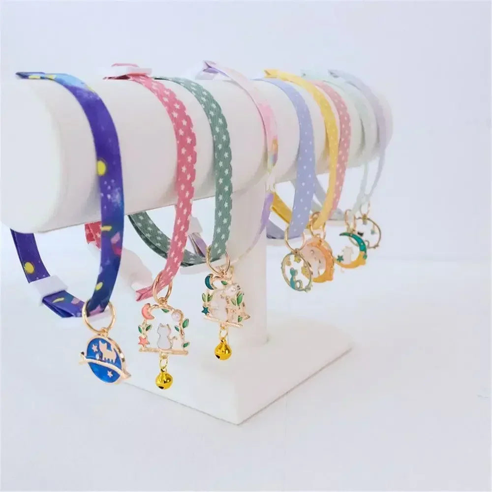Adjustable Kitten Collar Bell Breakaway Cat Necklace Puppy