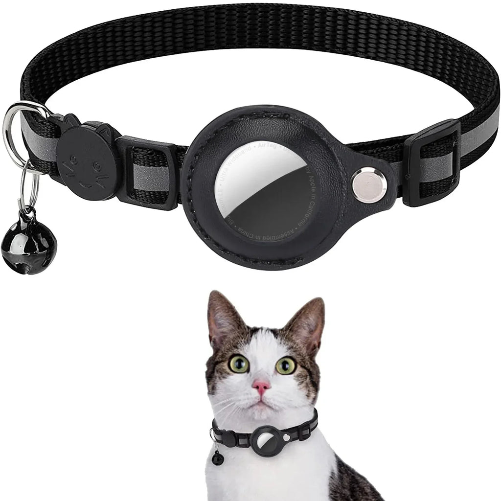 Waterproof Breakaway Cat Collar Bell Reflective AirTag Holder