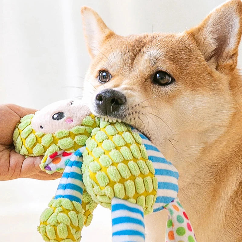 Cute Animal Puzzle Squeaky Plush Toy for Dogs & Cats