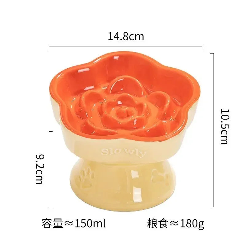 Ceramic Slow Feeder Bowl Anti-Choking Pets