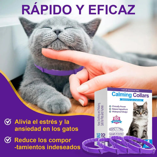 Cat Calming Collar 4Pcs Pheromone 60 Days Stress Relief