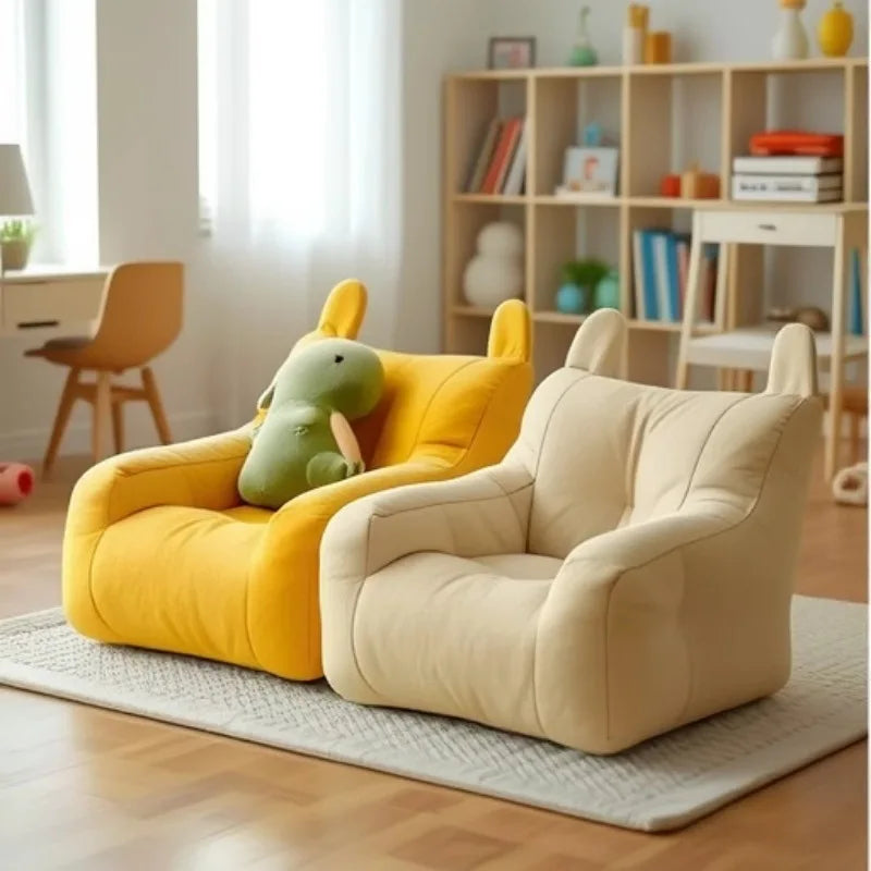 Adorable Cartoon Cat Sofa Bed Washable Plush Indoor Furniture