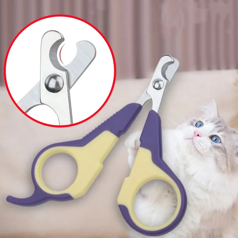 Cat Nail Clippers Comfortable Handle Grinder Scissors Claw Cleaning