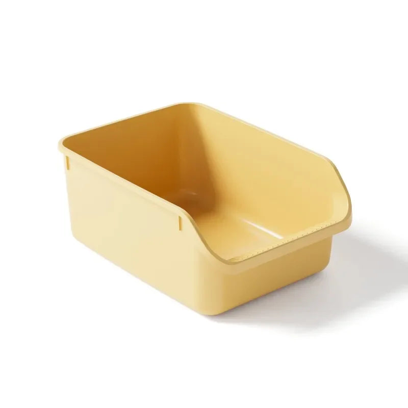 Oversized Semi-Enclosed Cat Litter Box Anti-Splash Kitten Toilet