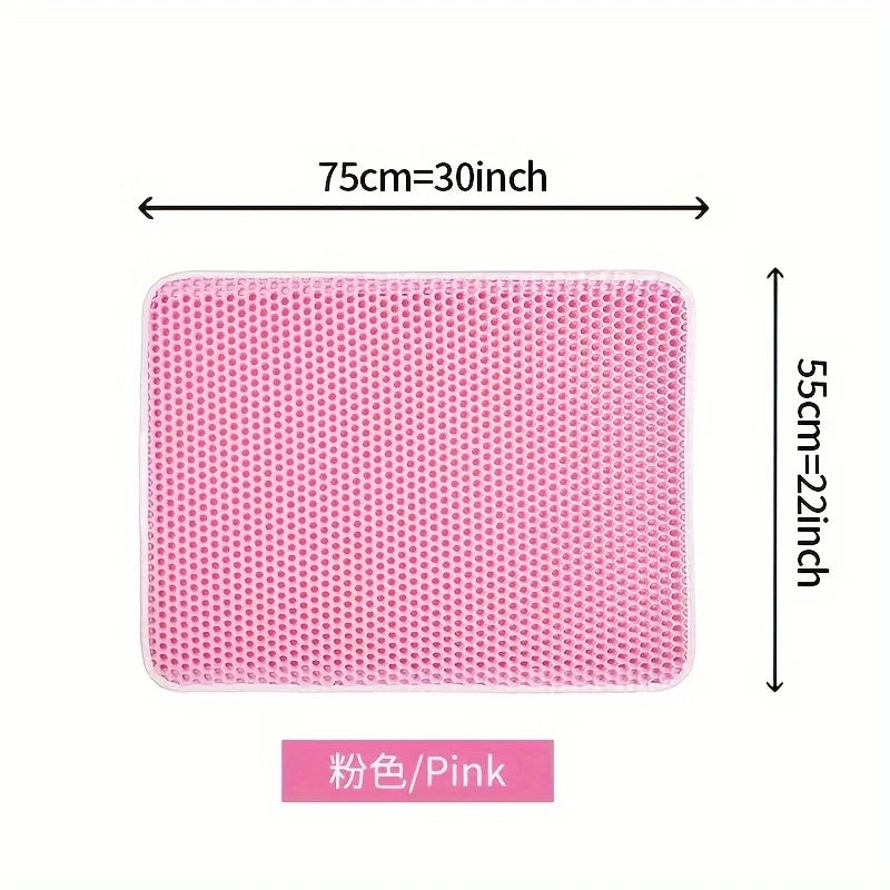 Large Cat Litter Mat Honeycomb Double Layer Urine Waterproof