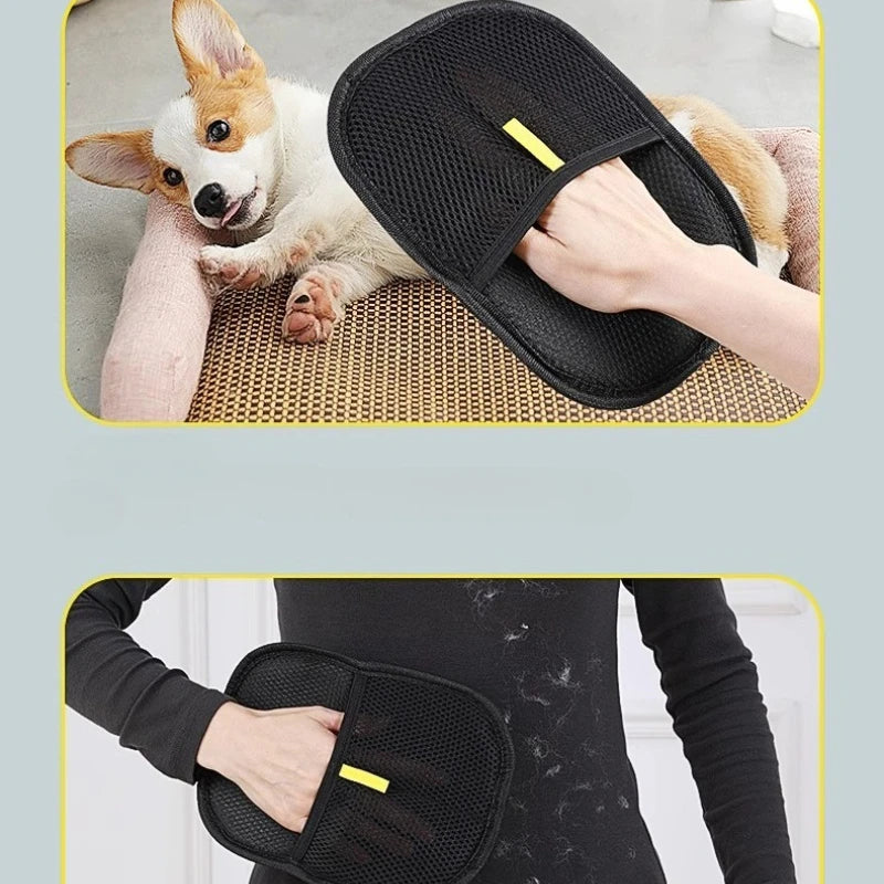 Portable Washable Pet Hair Removal Dehairing Gloves
