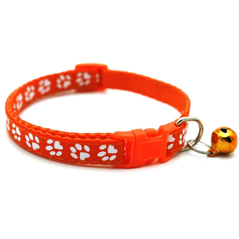 Adjustable Cat Collar Bell Necklace Kitten Puppy Colorful