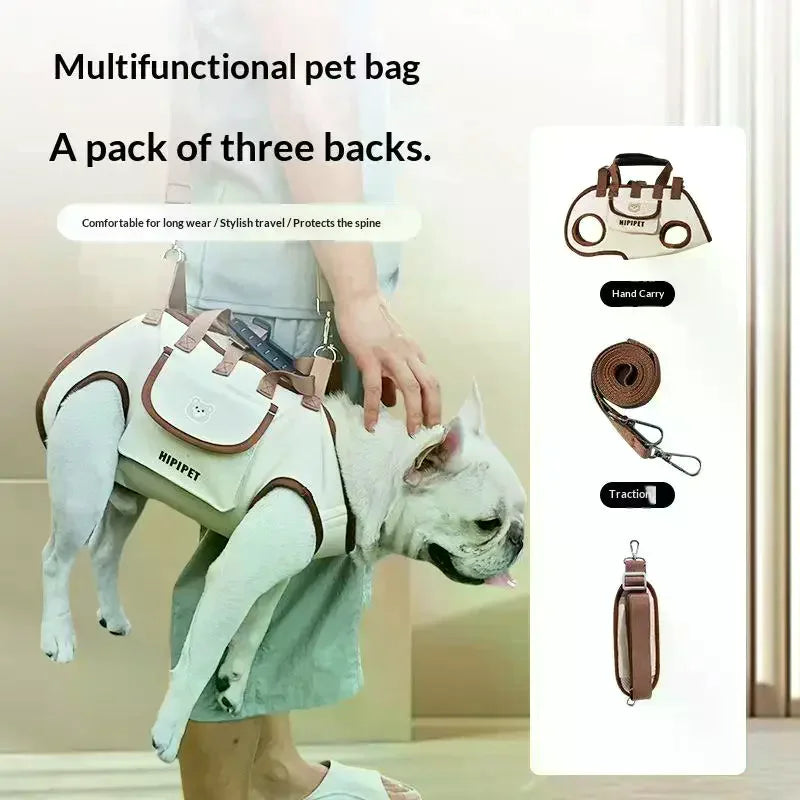 Portable Pet Outdoor Carrying Bag Dogs Cats Harness Shoulder Hiking Travel
