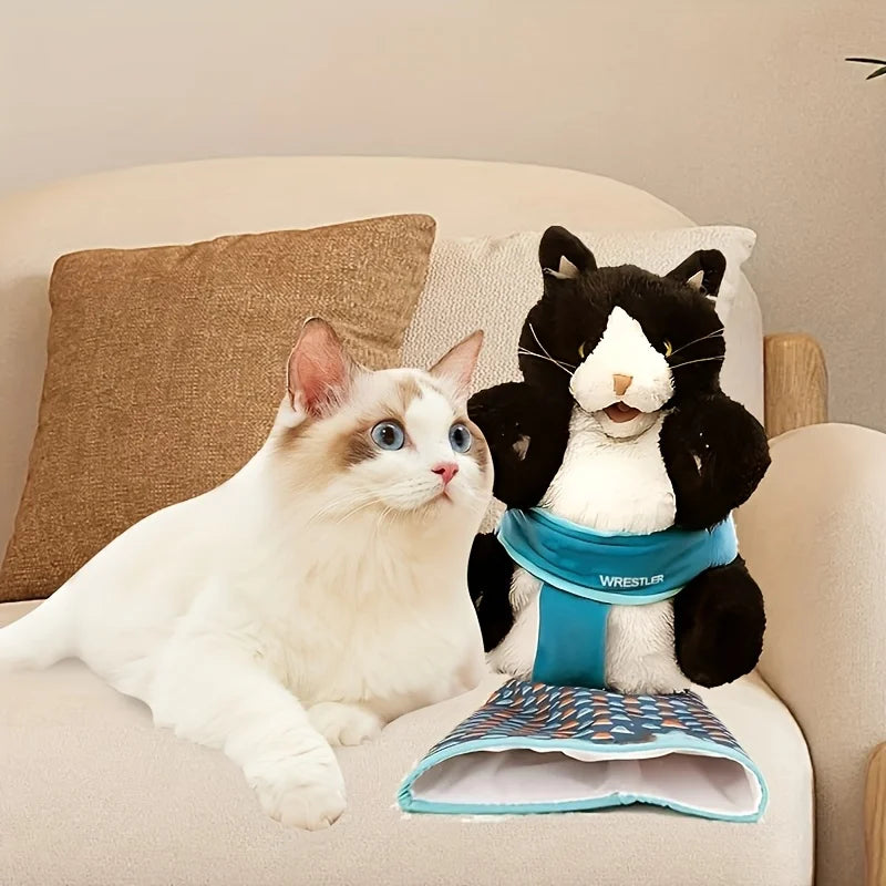 Interactive Cat Wrestling Puppet Toy | PawJoyKwT