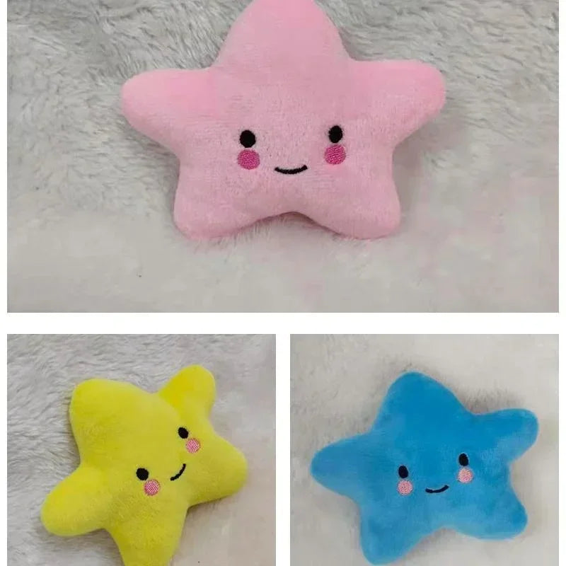 Cute Squeaky Plush Pentagram Toy for Dogs and Cats