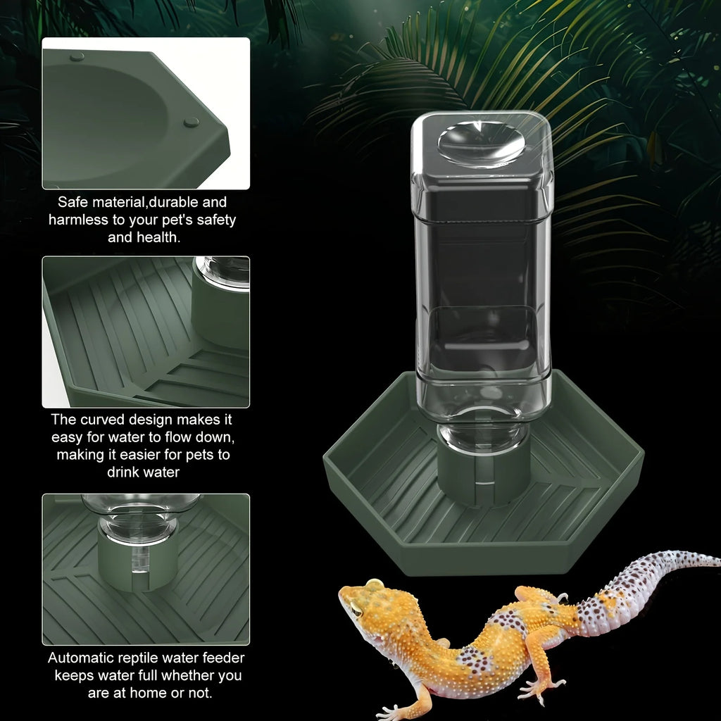 Automatic Reptile Feeder Waterer Lizard Gecko Frog Snake Turtle