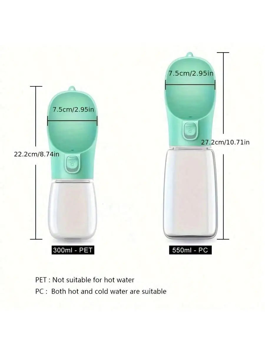 Portable Pet Water Bottle & Travel Dispenser for Cats & Dogs