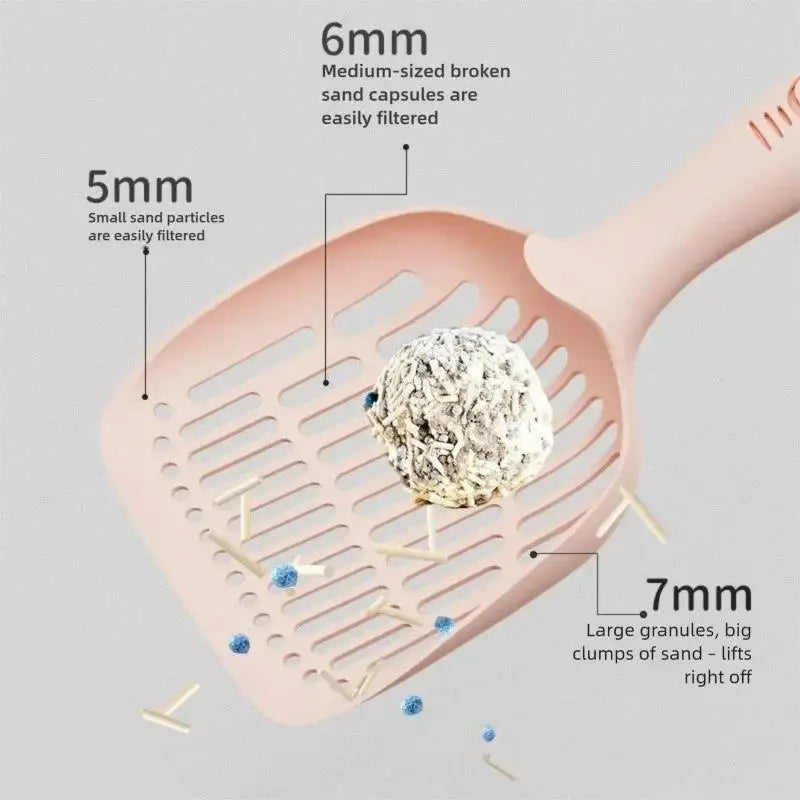 Cat Litter Shovel Grid Urine Sifter Long Handle Cleaning Tool