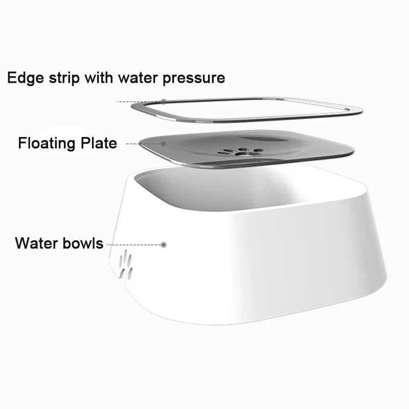 Floating Anti-Overflow Portable Water Bowl for Pets