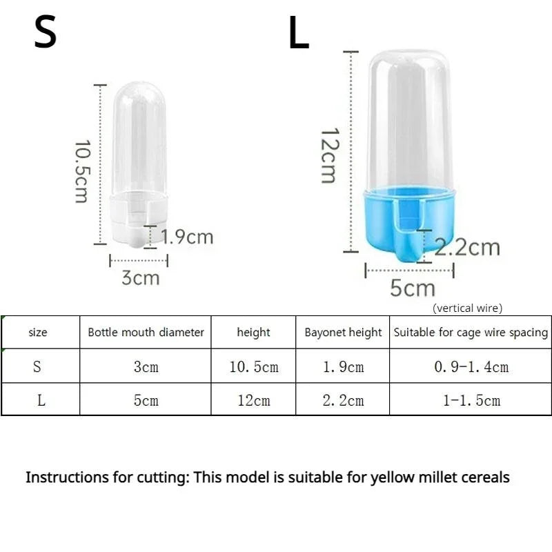 Hanging Pet Bird Feeder Water Dispenser for Parrots Squirrels