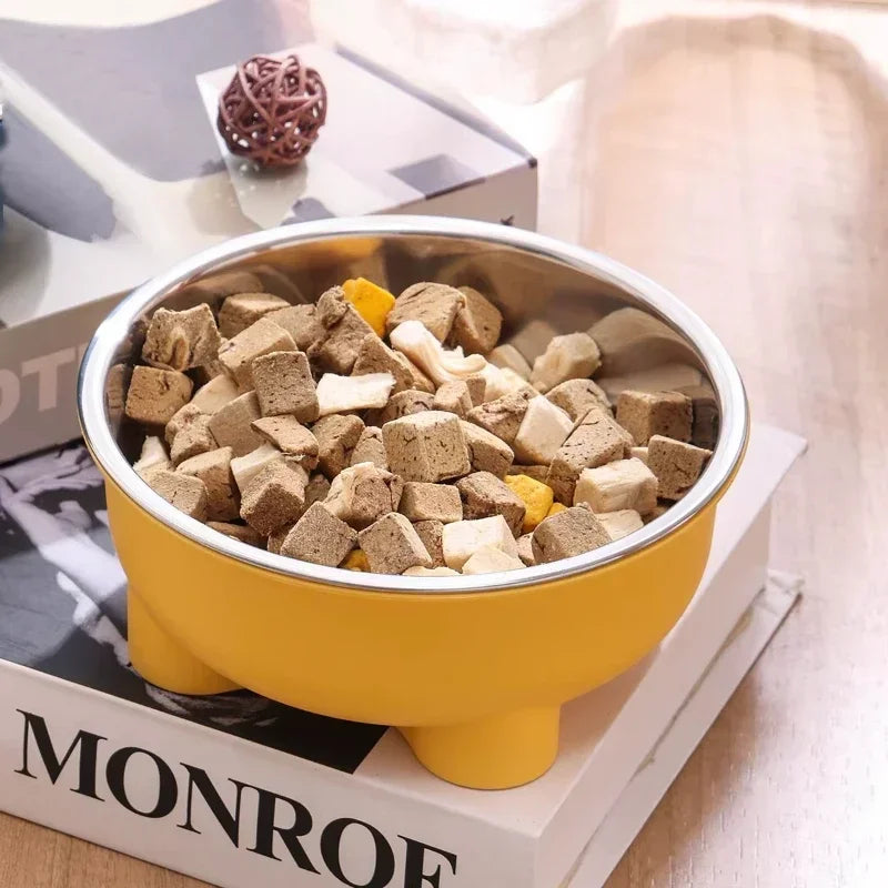 Four-Legged Stainless Steel Anti-Slip Dog & Cat Bowl