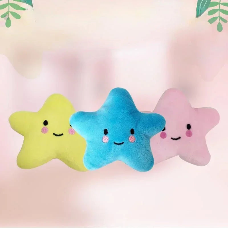 Cute Squeaky Plush Pentagram Toy for Dogs and Cats