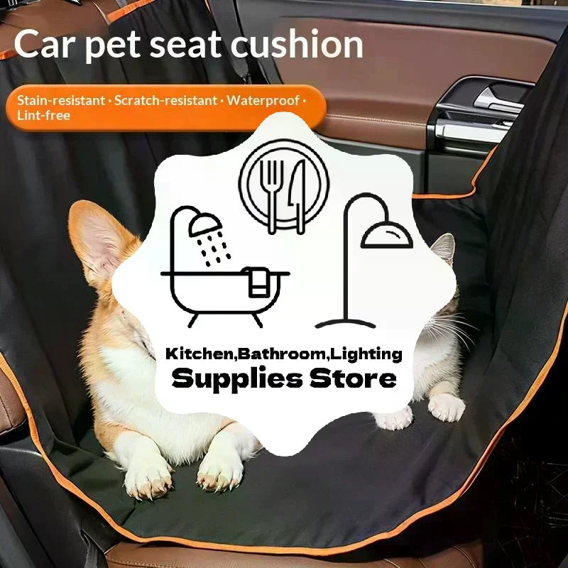 Portable Pet Car Mat Dog Cat Rear Seat Waterproof Protector Travel Cover