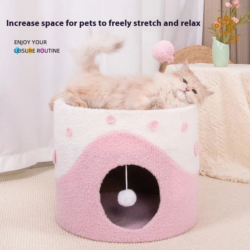 Sisal Barrel Cat Scratcher House - Large Durable Scratch-Proof Pet Toy