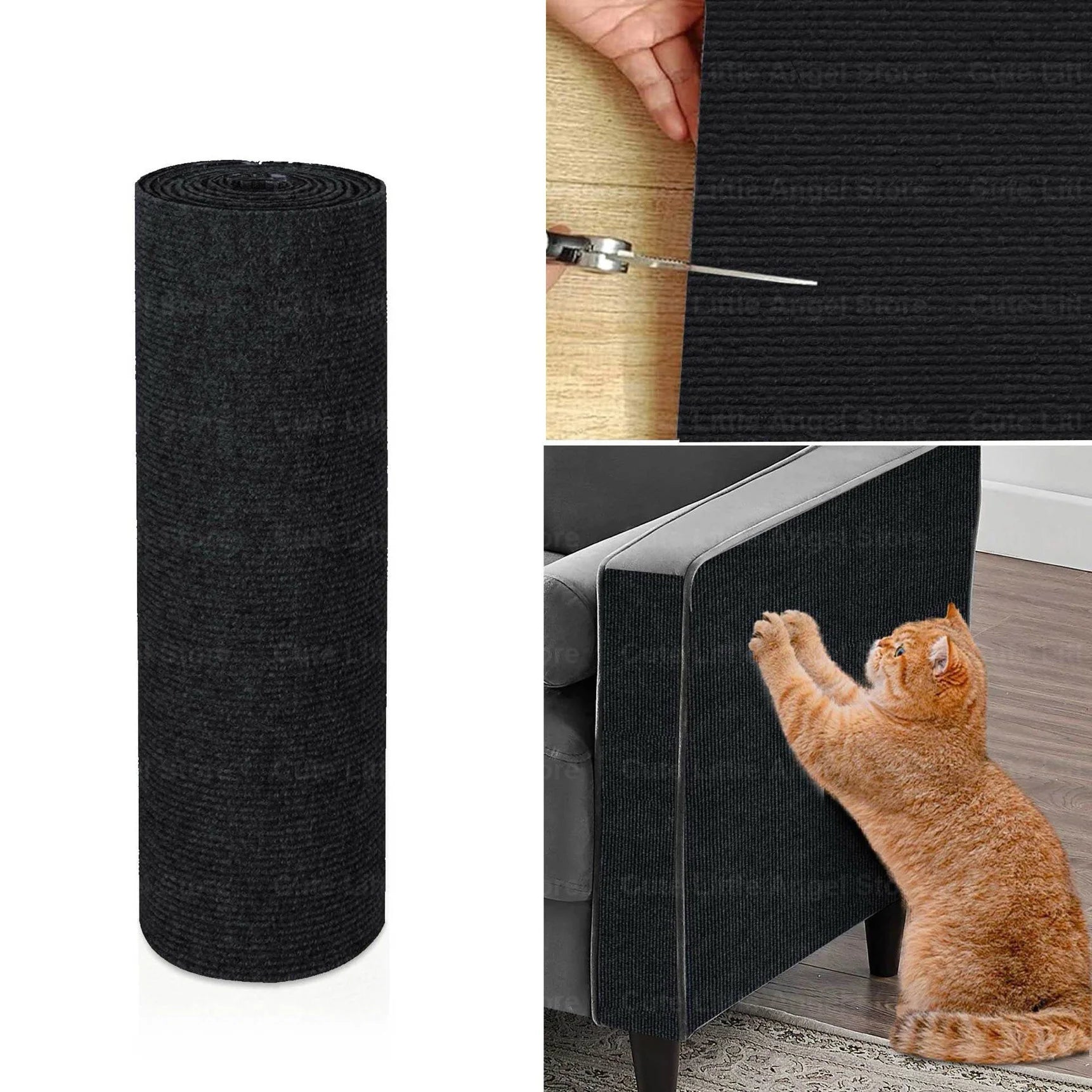 Large Self Adhesive Cat Scratch Mat Sofa Protector Trimmable