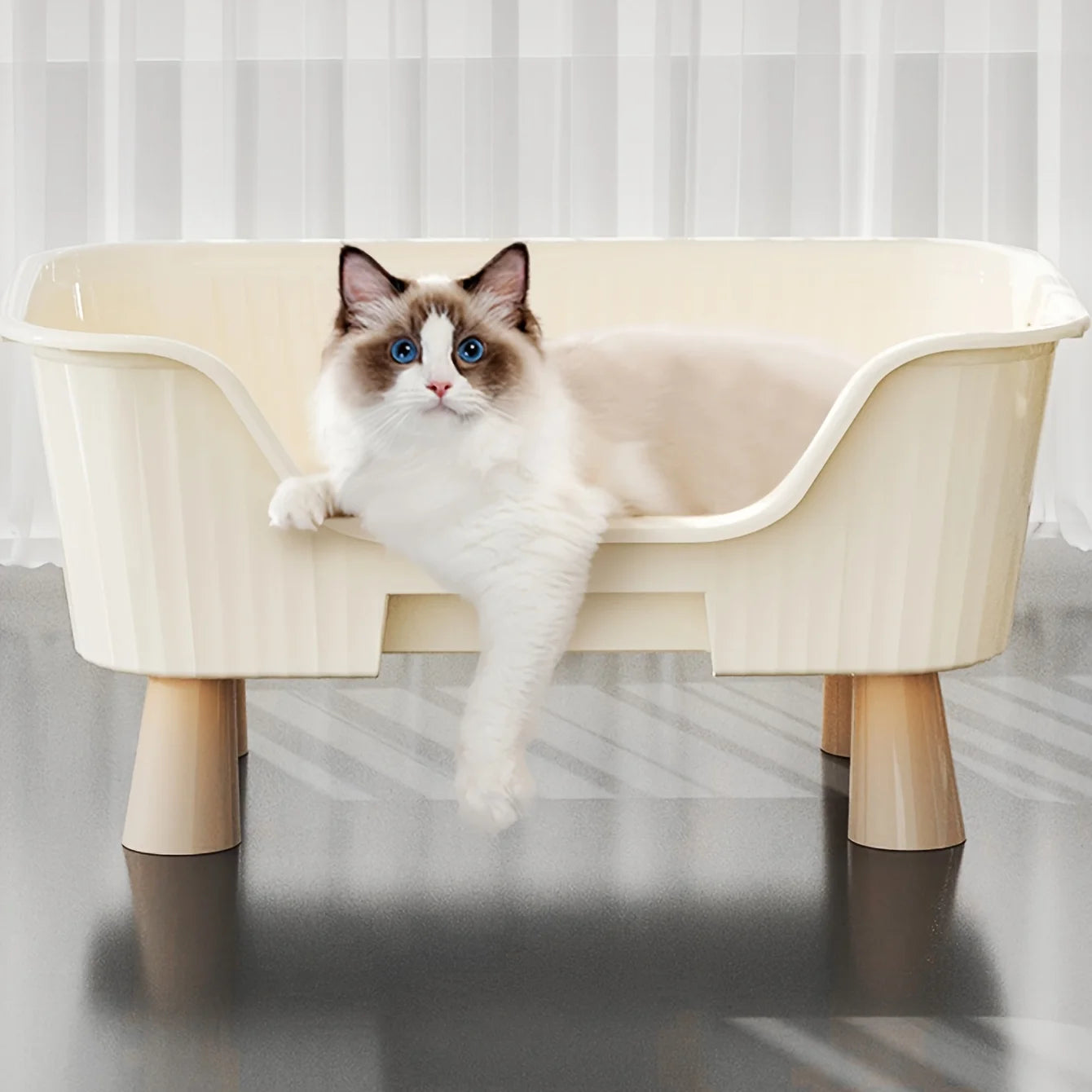 1 Piece of Luxurious Household Cat Bed Suitable for All Seasons, Small-Sized, Bite-Resistant, Windproof, Ice-Proof, Cat Toy and Bed Combo for Spring and Summer