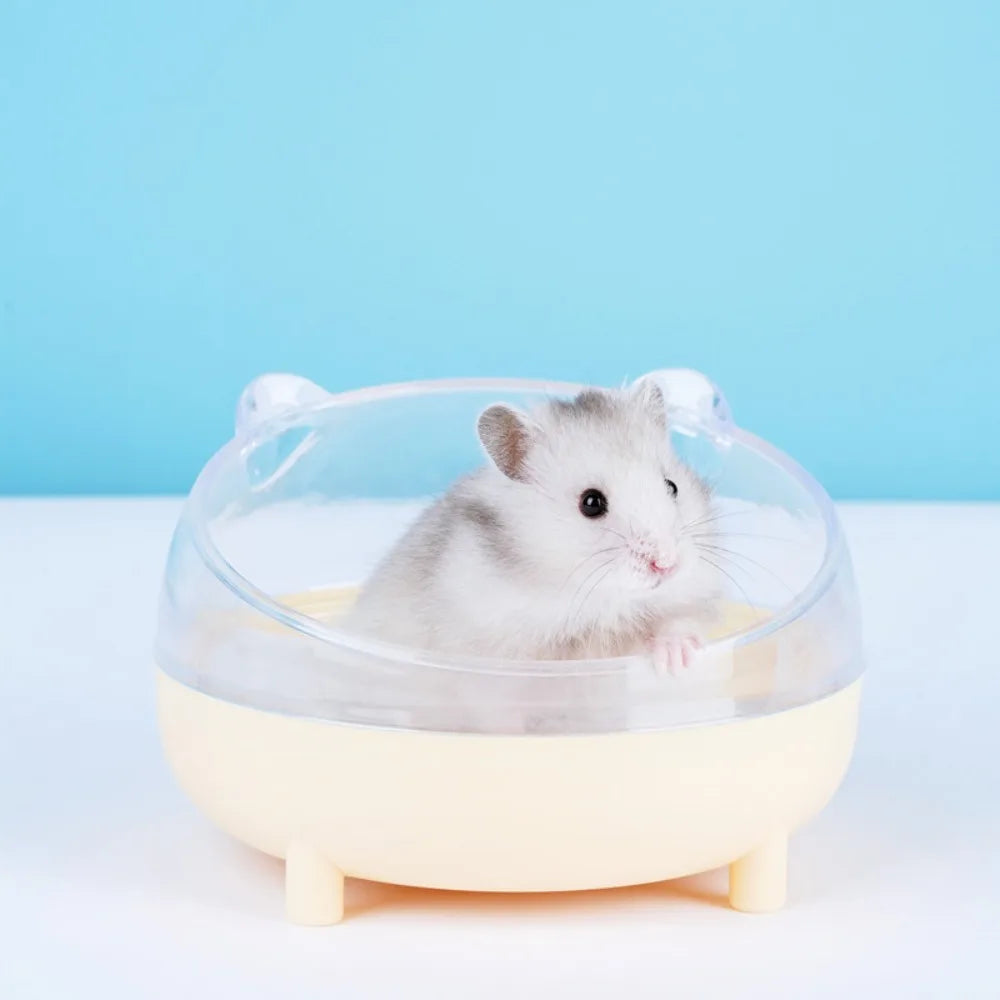 Transparent Hamster Sand Bath Box Toilet for Small Pets
